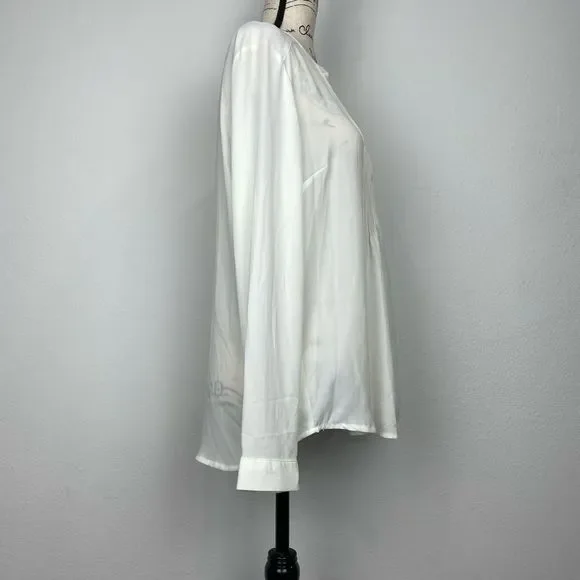 Laura Scott MediumWhite Long Sleeve Cottagecore Shirt - Picture 3 of 7